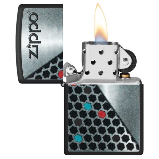 Zippo Hexagon Design Black Matte - 48709 - Hình ảnh 4