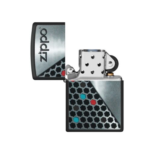 Zippo Hexagon Design Black Matte - 48709 - Hình ảnh 2