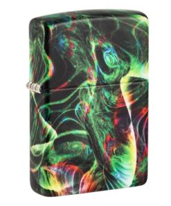 Zippo Psychedelic Swirl Design Glow in the Dark Green Matte - 48774