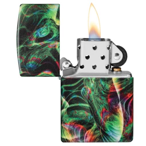 Zippo Psychedelic Swirl Design Glow in the Dark Green Matte - 48774 - Hình ảnh 9