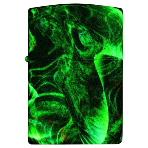 Zippo Psychedelic Swirl Design Glow in the Dark Green Matte - 48774 - Hình ảnh 6