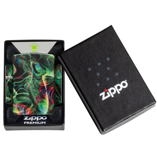 Zippo Psychedelic Swirl Design Glow in the Dark Green Matte - 48774 - Hình ảnh 11