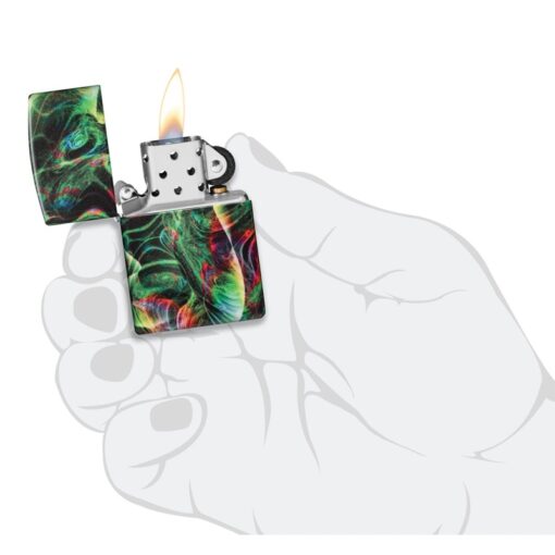 Zippo Psychedelic Swirl Design Glow in the Dark Green Matte - 48774 - Hình ảnh 10