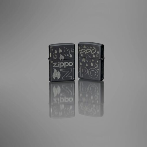 Zippo Logo and Flames Laser 360° Black Matte - 48908 - Hình ảnh 10