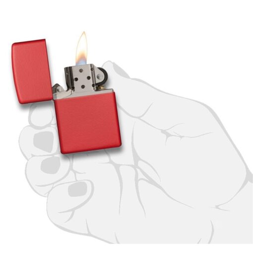 Zippo Classic Matte Red – 233 - Hình ảnh 5