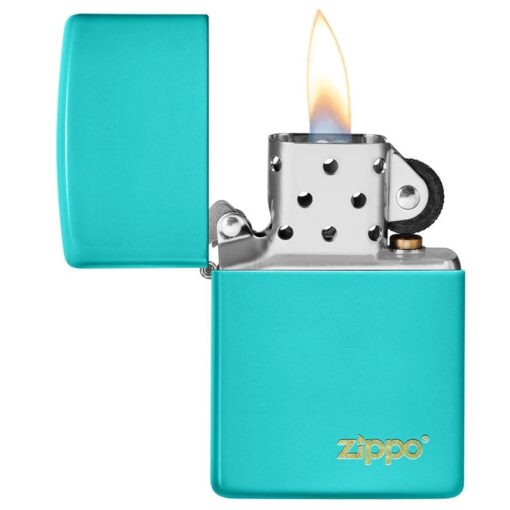 Zippo Classic Flat Turquoise with Zippo Logo- 49454ZL - Hình ảnh 4