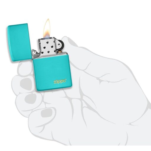 Zippo Classic Flat Turquoise with Zippo Logo- 49454ZL - Hình ảnh 5
