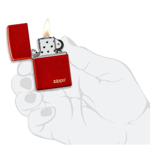 Zippo Classic Metallic Red with Zippo Logo – 49475ZL - Hình ảnh 5