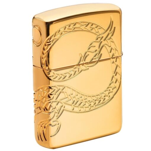 Zippo Armor Red Eyed Dragon 360° Engraving Gold Plate - 29265 - Hình ảnh 3