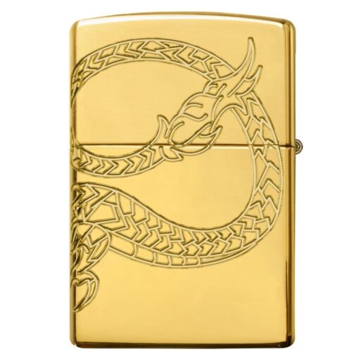Zippo Armor Red Eyed Dragon 360° Engraving Gold Plate - 29265 - Hình ảnh 5