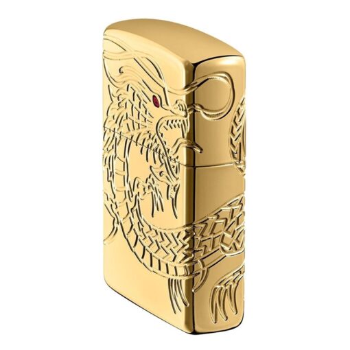 Zippo Armor Red Eyed Dragon 360° Engraving Gold Plate - 29265 - Hình ảnh 7