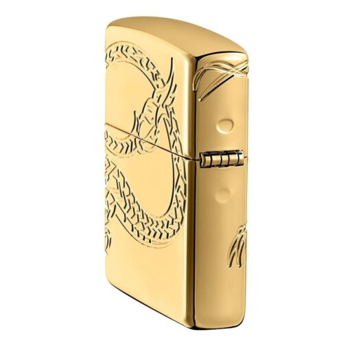 Zippo Armor Red Eyed Dragon 360° Engraving Gold Plate - 29265 - Hình ảnh 6