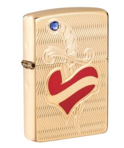 Zippo Armor Heart and Sword High Polish Brass - 49303