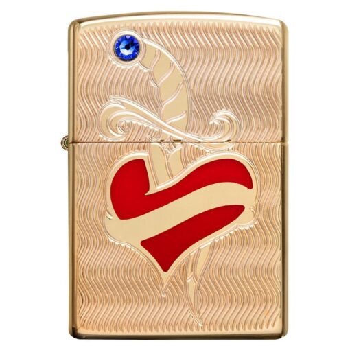 Zippo Armor Heart and Sword High Polish Brass - 49303 - Hình ảnh 3