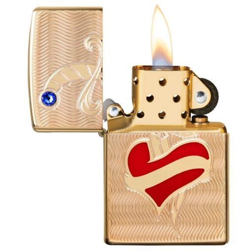 Zippo Armor Heart and Sword High Polish Brass - 49303 - Hình ảnh 4