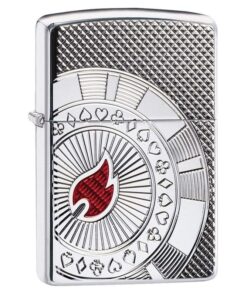 Zippo Armor Poker Chip Design High Polish Chrome - 49058