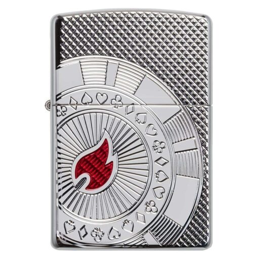 Zippo Armor Poker Chip Design High Polish Chrome - 49058 - Hình ảnh 3