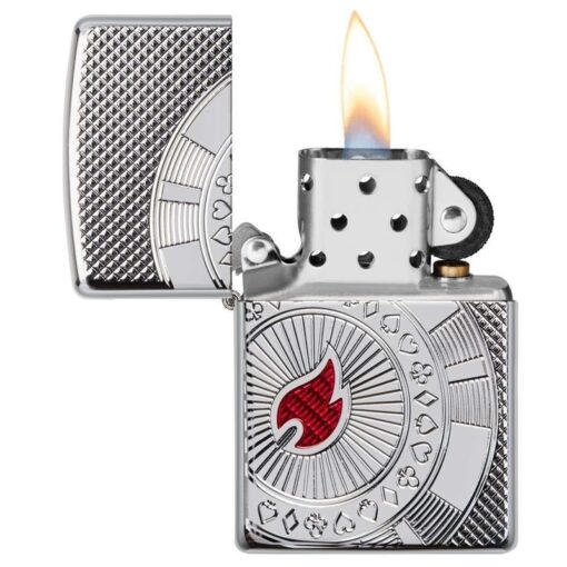 Zippo Armor Poker Chip Design High Polish Chrome - 49058 - Hình ảnh 4