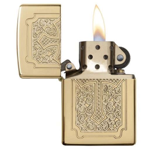 Zippo Armor Eccentric High Polish Brass Armor - 29436 - Hình ảnh 4