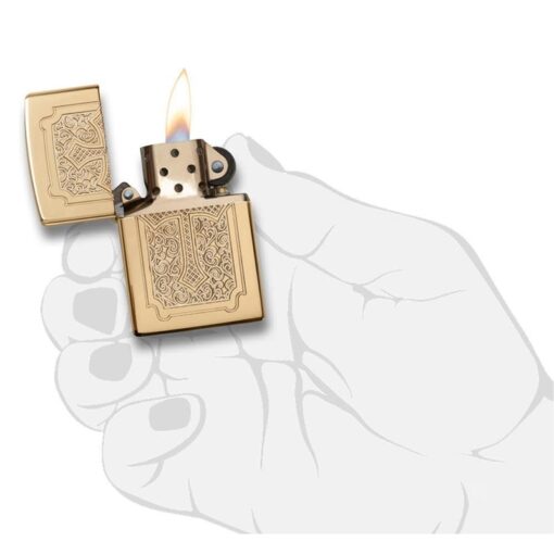 Zippo Armor Eccentric High Polish Brass Armor - 29436 - Hình ảnh 5