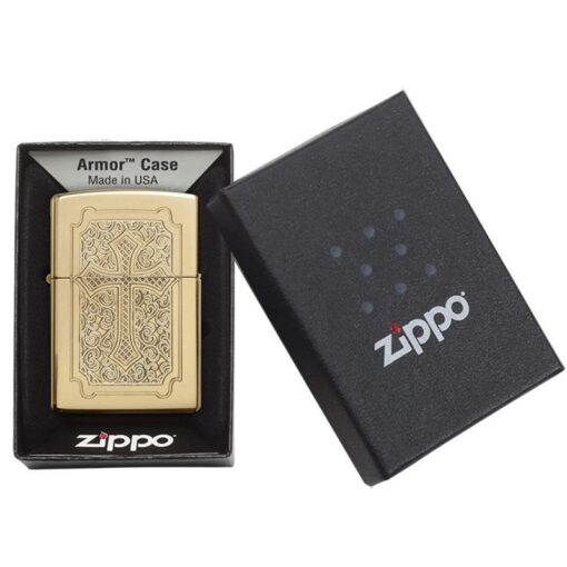 Zippo Armor Eccentric High Polish Brass Armor - 29436 - Hình ảnh 6