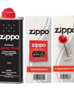 Bộ phụ kiện bật lửa Zippo - Xăng,đá,bấc