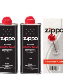 Bộ phụ kiện bật lửa Zippo – 2 Bình Xăng kèm Đá Zippo