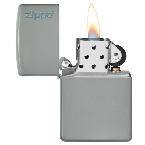 Zippo Classic Flat Grey Zippo Logo - 49452ZL - Hình ảnh 4