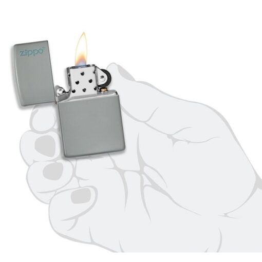 Zippo Classic Flat Grey Zippo Logo - 49452ZL - Hình ảnh 7