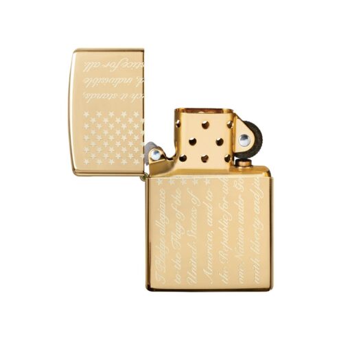 Zippo Pledge of Allegiance Design High Polish Brass - 49585 - Hình ảnh 2