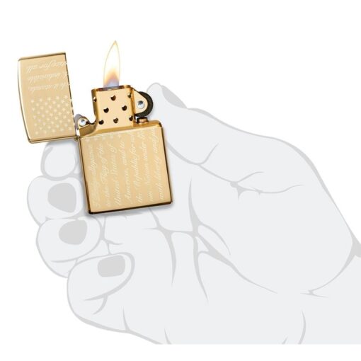 Zippo Pledge of Allegiance Design High Polish Brass - 49585 - Hình ảnh 7