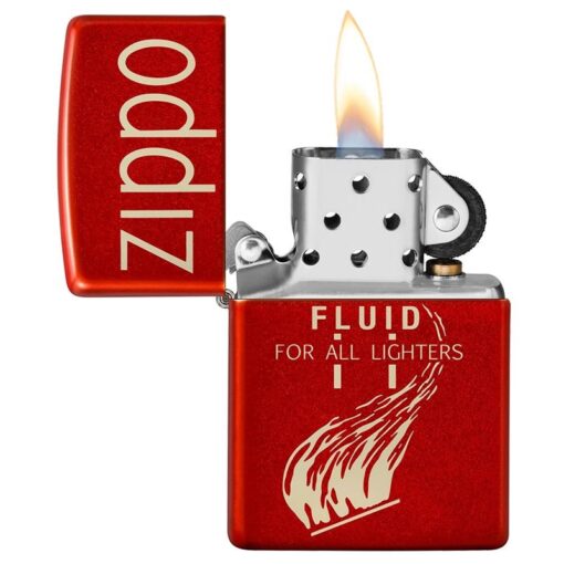 Zippo Retro Design Metallic Red - 49586 - Hình ảnh 4
