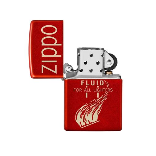 Zippo Retro Design Metallic Red - 49586 - Hình ảnh 2
