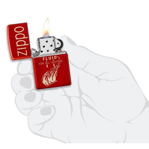Zippo Retro Design Metallic Red - 49586 - Hình ảnh 7