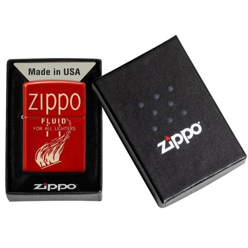 Zippo Retro Design Metallic Red - 49586 - Hình ảnh 5