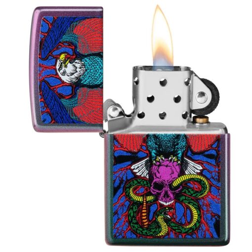 Zippo Eagle, Snake, Skull Design Iridescent - 49600 - Hình ảnh 4