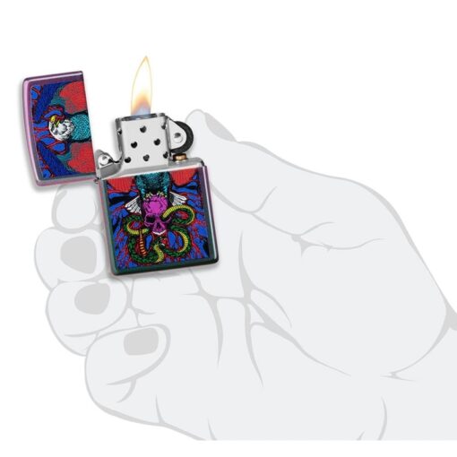 Zippo Eagle, Snake, Skull Design Iridescent - 49600 - Hình ảnh 7