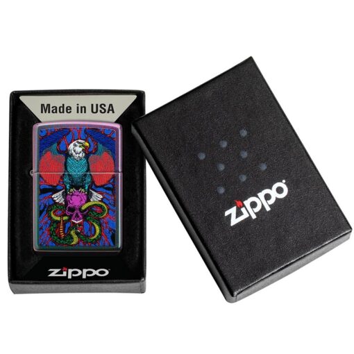 Zippo Eagle, Snake, Skull Design Iridescent - 49600 - Hình ảnh 5