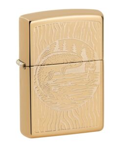Zippo Fisherman Design High Polish Brass - 49610