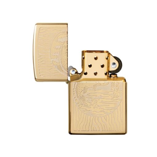 Zippo Fisherman Design High Polish Brass - 49610 - Hình ảnh 2