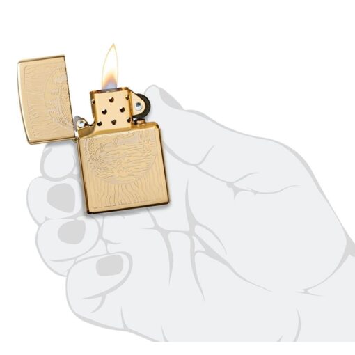 Zippo Fisherman Design High Polish Brass - 49610 - Hình ảnh 7