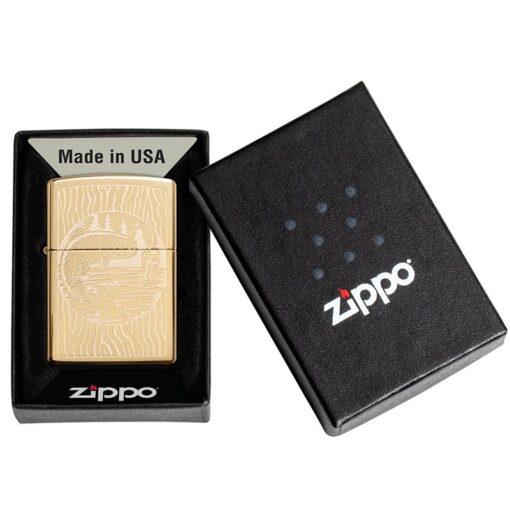 Zippo Fisherman Design High Polish Brass - 49610 - Hình ảnh 5