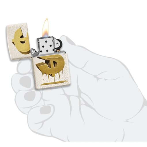 Zippo Drippy Dollar Design Mercury Glass - 49681 - Hình ảnh 5