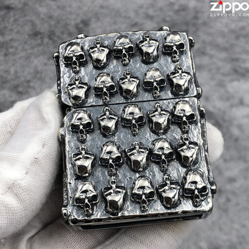 Zippo Skull J Silver - ZA-3-100B - Hình ảnh 2