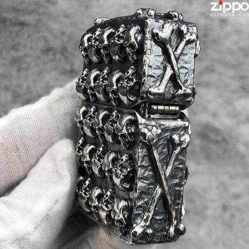 Zippo Skull J Silver - ZA-3-100B - Hình ảnh 3