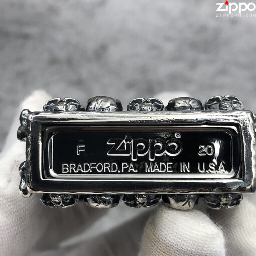 Zippo Skull J Silver - ZA-3-100B - Hình ảnh 5