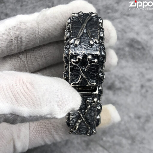Zippo Skull J Silver - ZA-3-100B - Hình ảnh 6