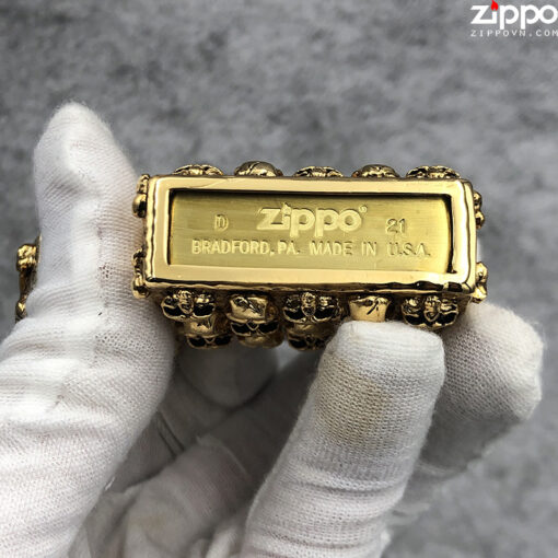 Zippo Skull J Gold - ZA-3-100A - Hình ảnh 6