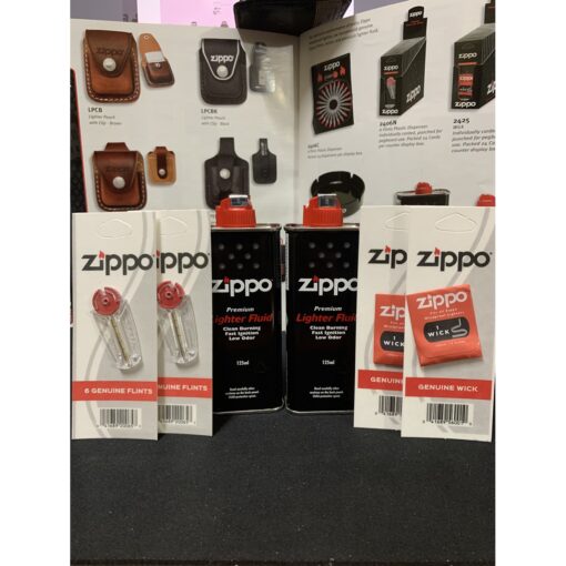 Bộ phụ kiện bật lửa Zippo – 2 Bình Xăng kèm 2 Đá và 2 Bấc Zippo - Hình ảnh 2