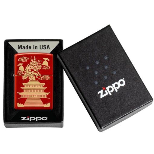 Zippo Eastern Design Dragon Design Metallic Red - 49517 - Hình ảnh 5